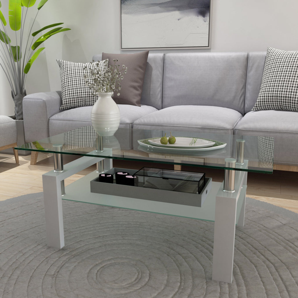 Clear Coffee Table for Living Room