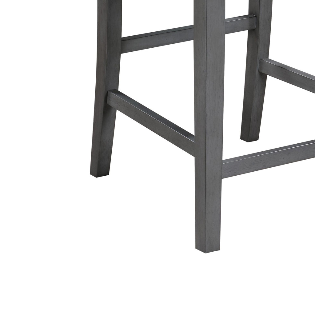3 Piece Counter Height Dining Table With Shelves And 2 Chairs