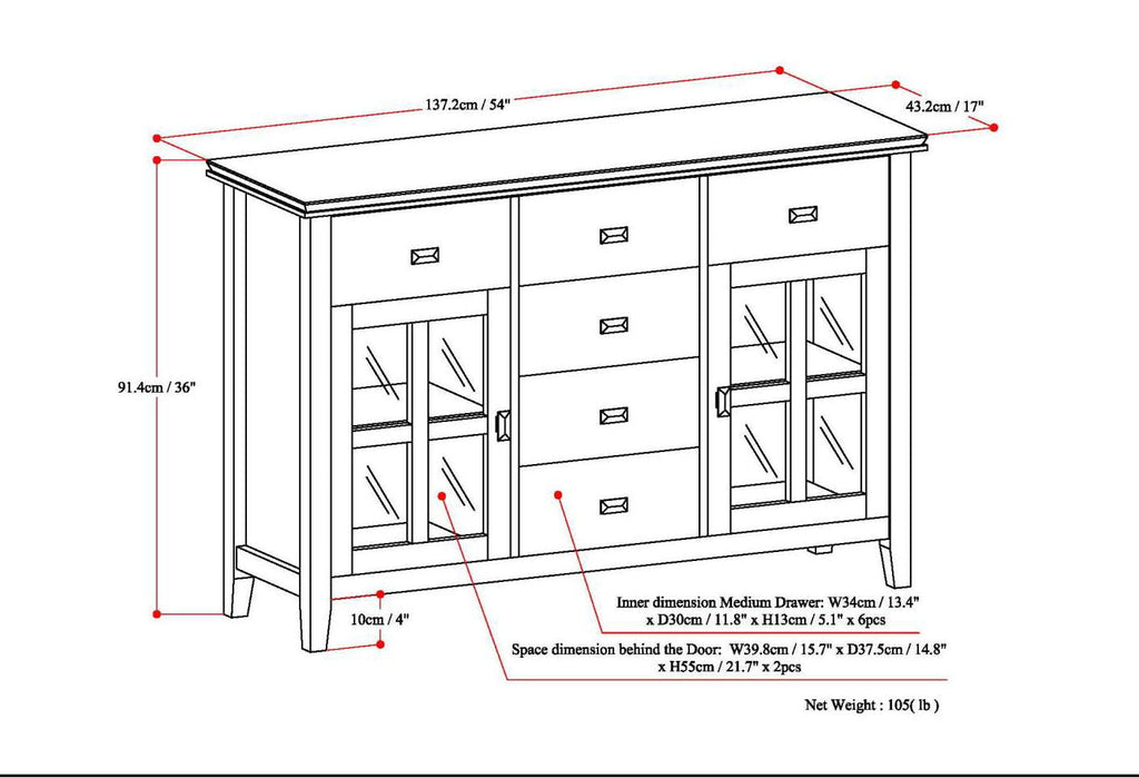 Handcrafted Sideboard Buffet