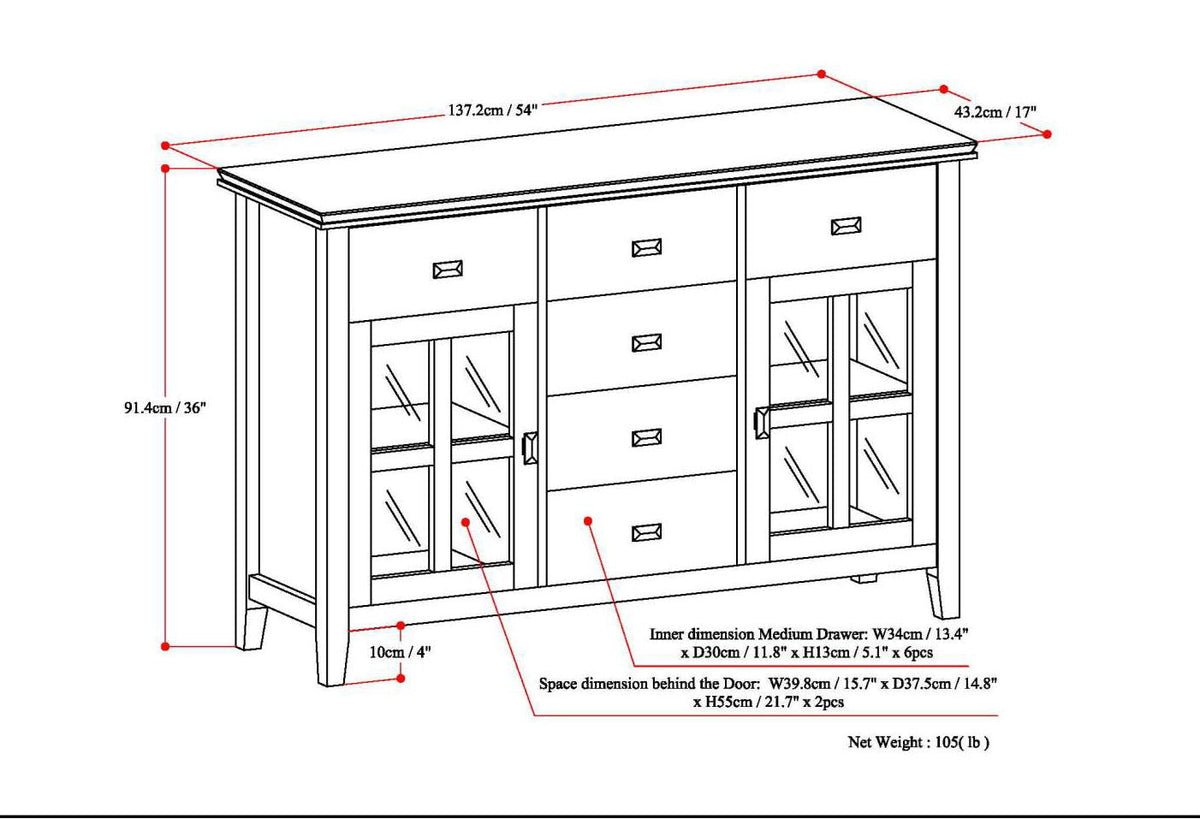 Handcrafted Sideboard Buffet