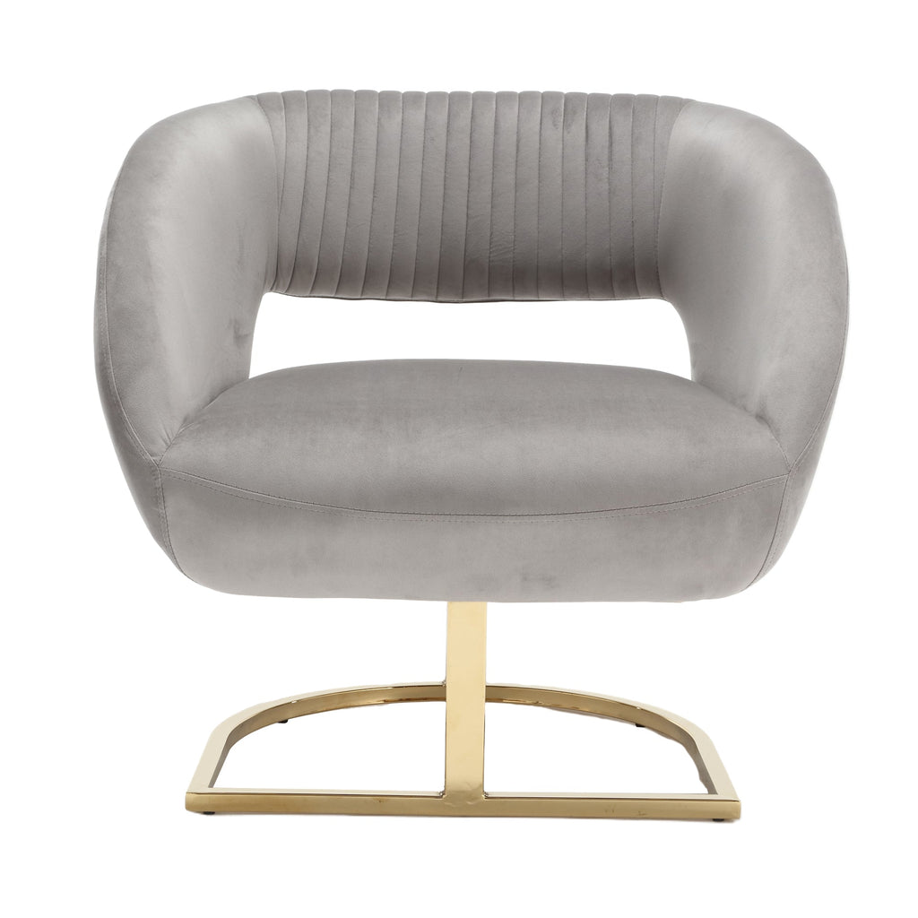 Upholstered Tufted Linen Fabric Accent Chair