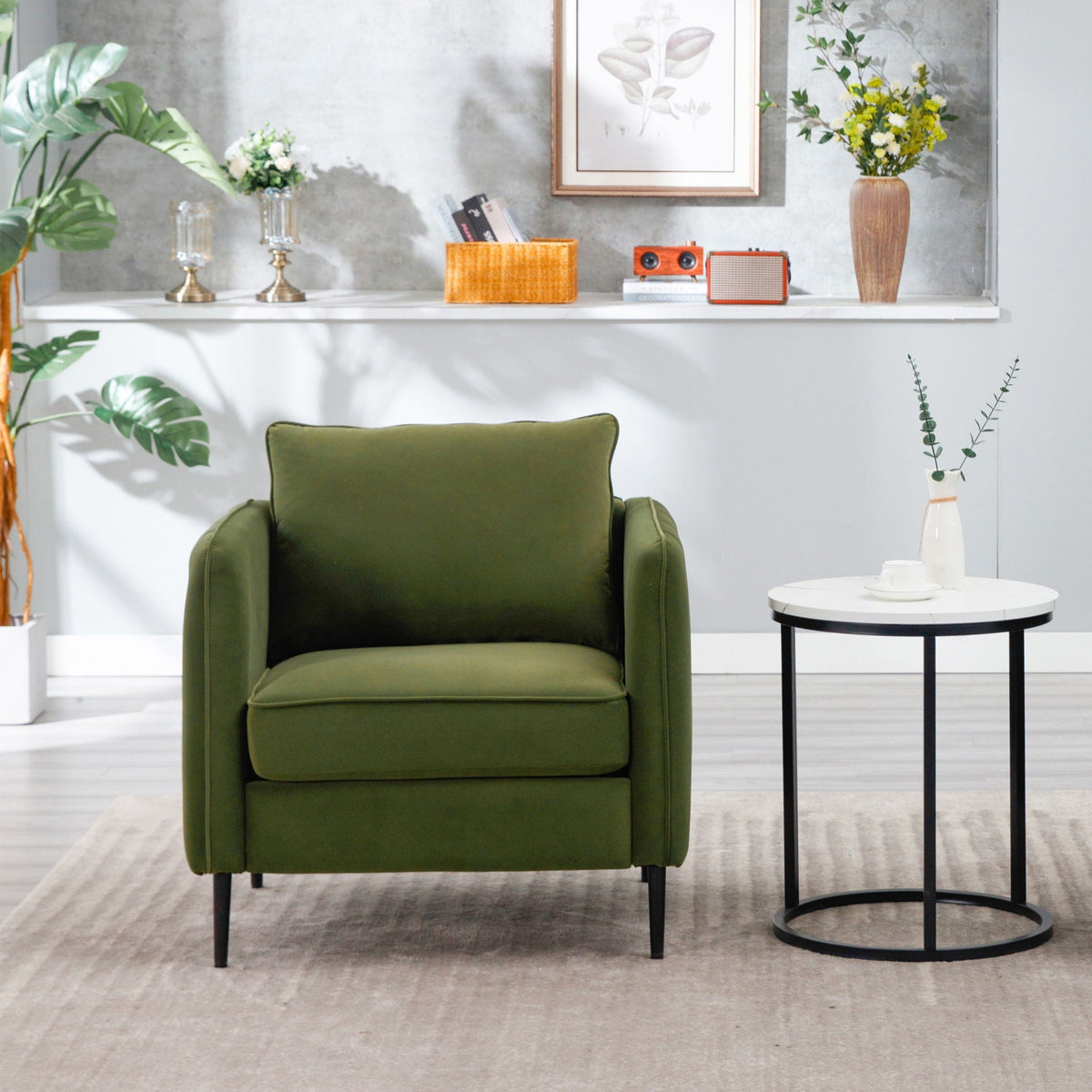Accent Chair With Pillow For Living Room