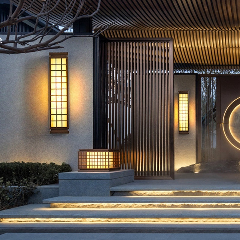 Cloud Stone Outdoor Light-Luxury New Chinese Zen-Style Waterproof Patio Lamp For Home