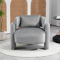 Modern design velvet lounge chair with pillows