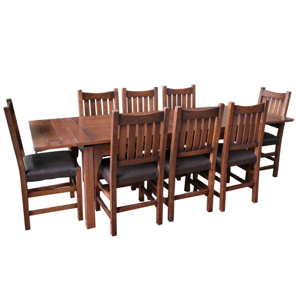 Mission Stow Leaf Table with Chair Dining Set - Dark Oak