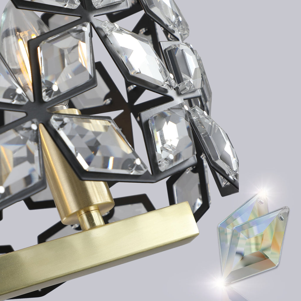 Modern Champagne Gold Oval Crystal ceiling chandelier