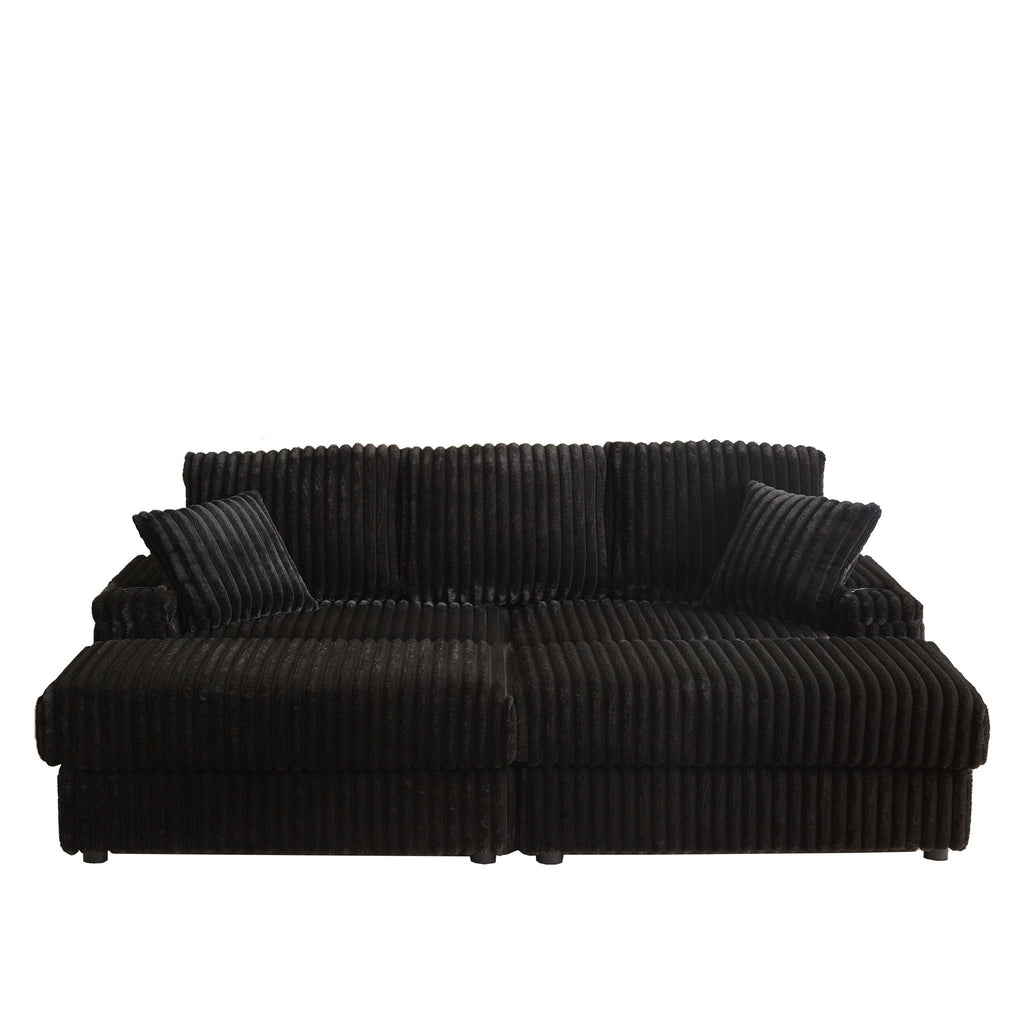 3 Seater Sofa With 2 Ottomans For Living Room