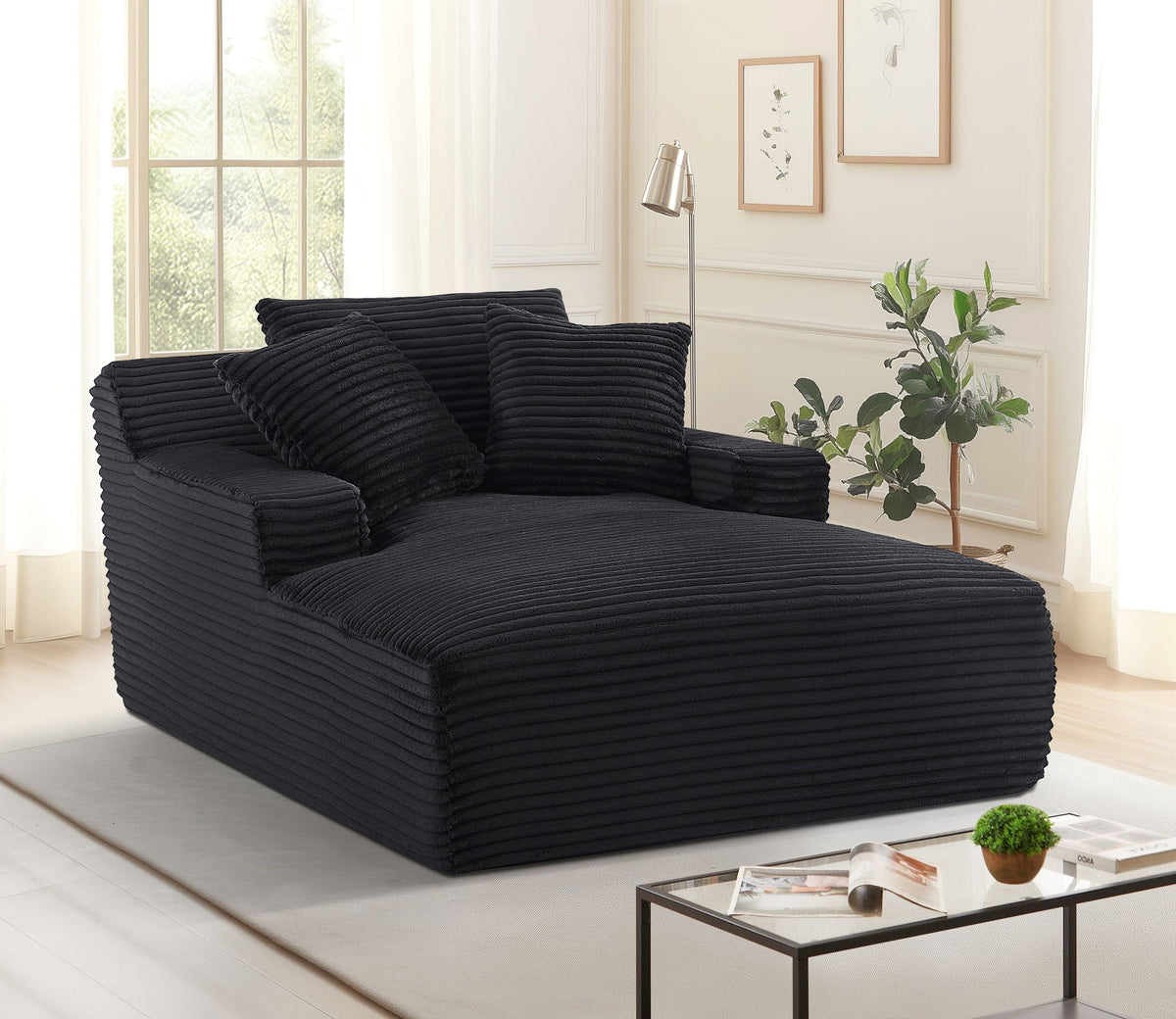 Cloudline - Oversized Chaise Lounge, Full Foam Cushioning, Cozy Sleeper