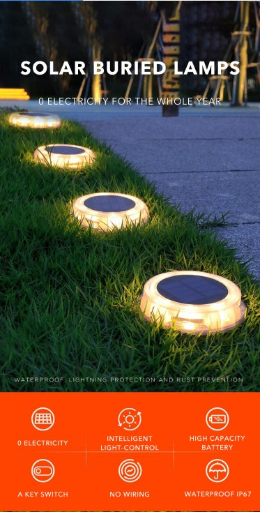 8 Solar LED Outdoor Lawn Lamp Garden Light Decoration Solar Sensor Step Light For Patio
