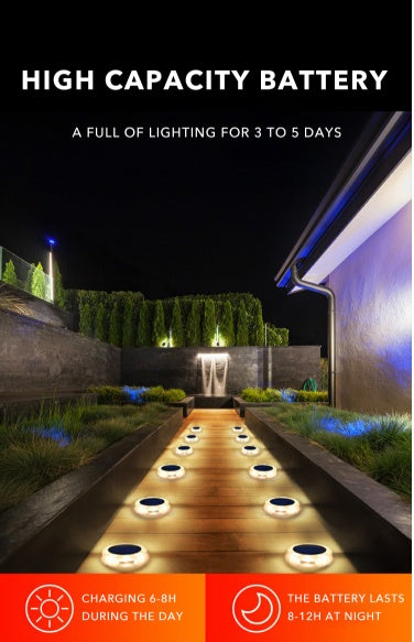 8 Solar LED Outdoor Lawn Lamp Garden Light Decoration Solar Sensor Step Light For Patio