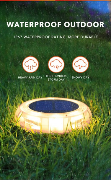 8 Solar LED Outdoor Lawn Lamp Garden Light Decoration Solar Sensor Step Light For Patio