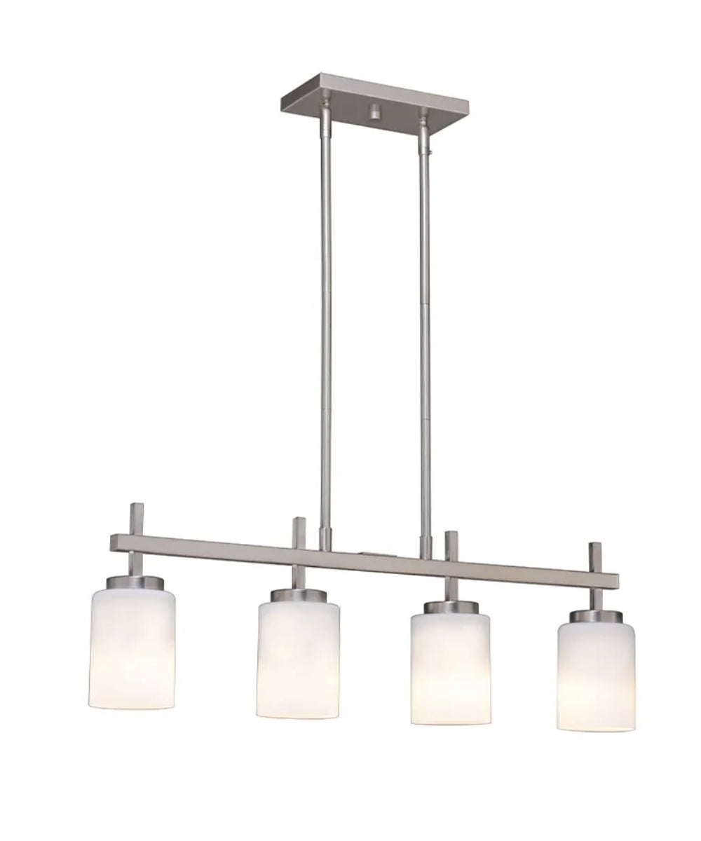 4-Light Kitchen Island Light Fixture Brushed Nickel