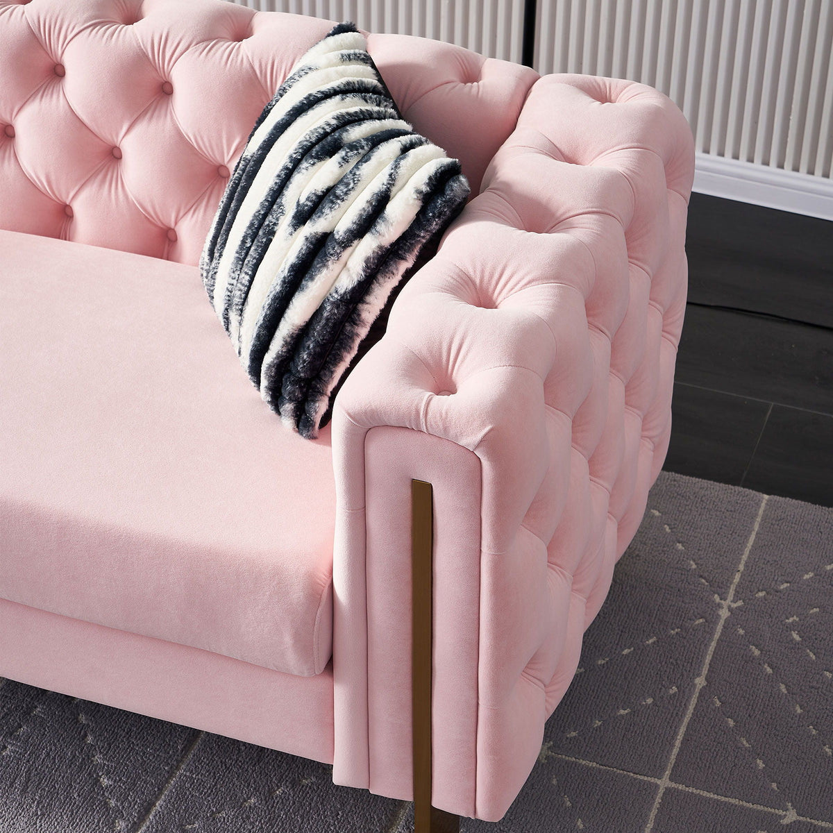 Chesterfield - Modern Tufted Sofa, 84.25''W Couch