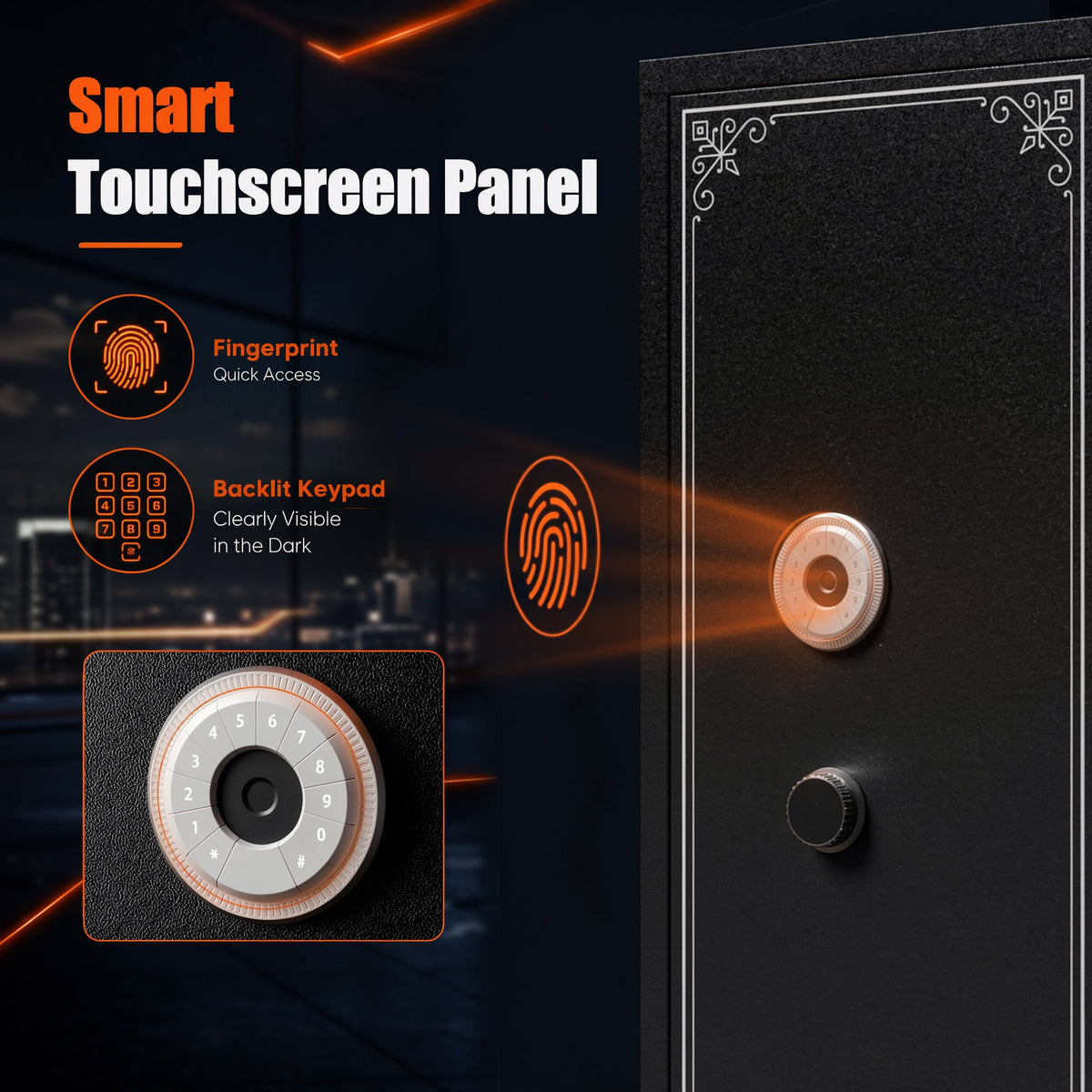 Biometric Large Gun Safe - 57" Quick Access Rifle Safe
