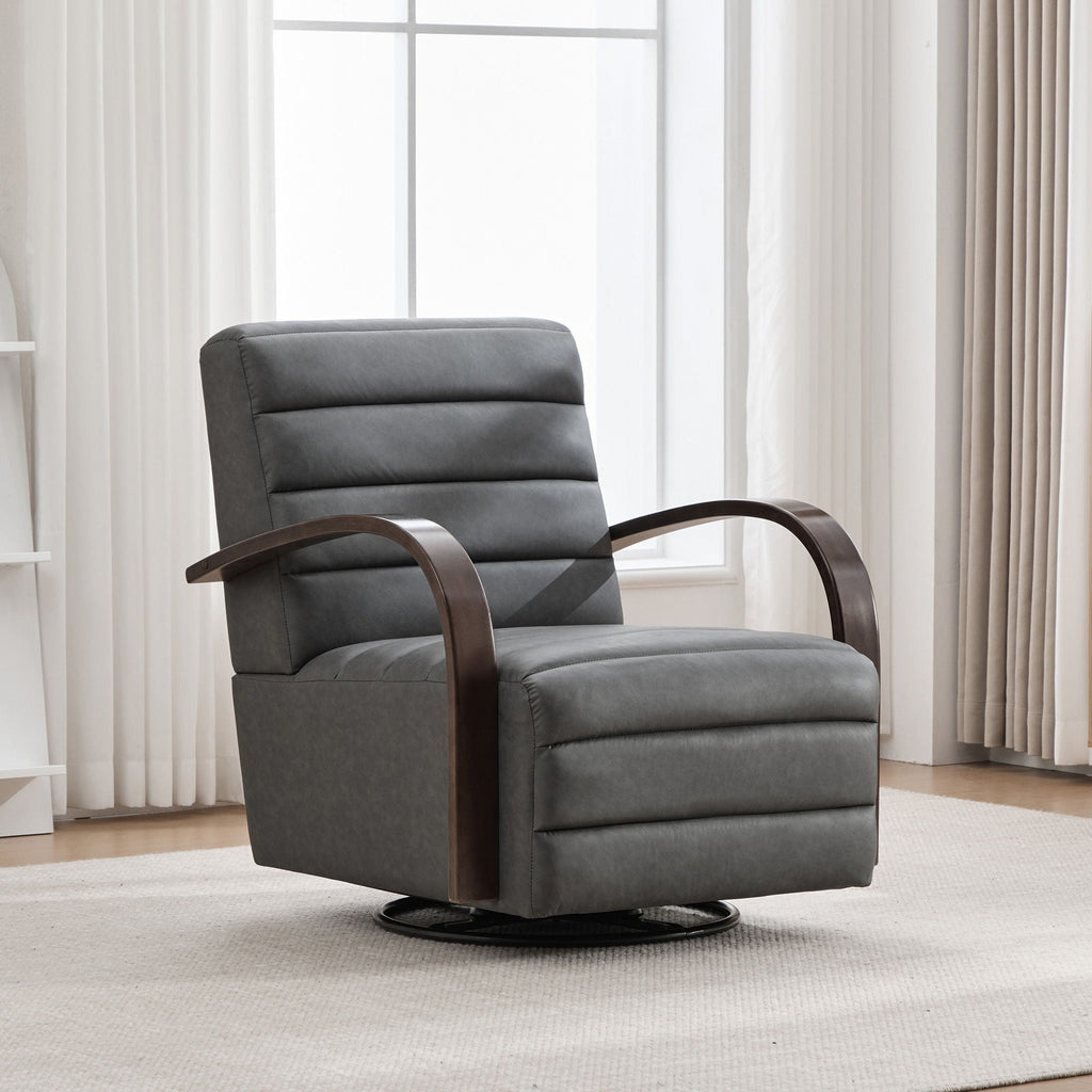 360° Swivel Accent Chair With Armrests