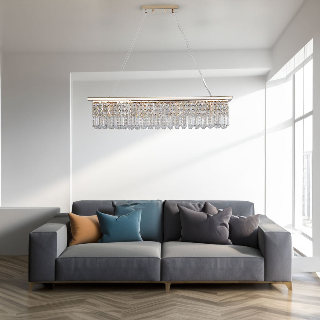 Modern Crystal Chandelier for Dining Room 8-Light