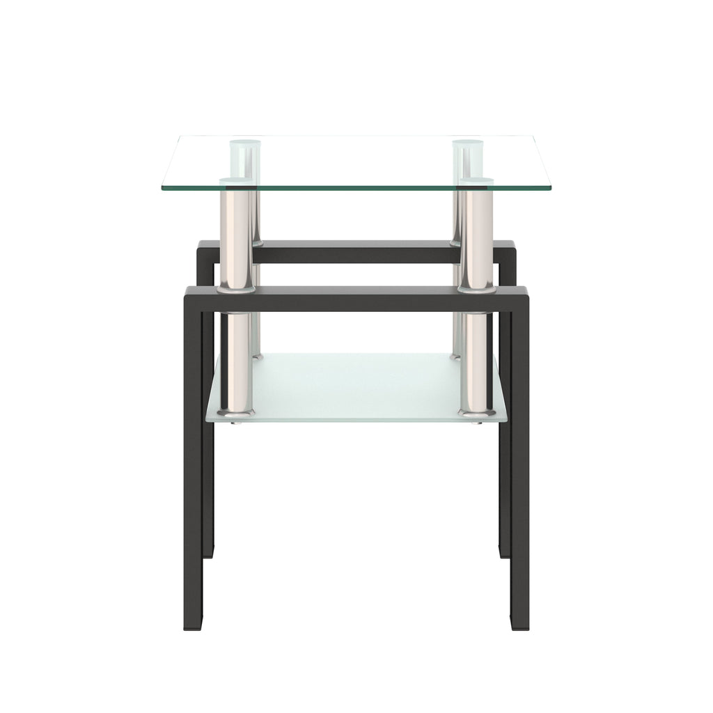1-Piece Modern Tempered Glass Tea Table Coffee