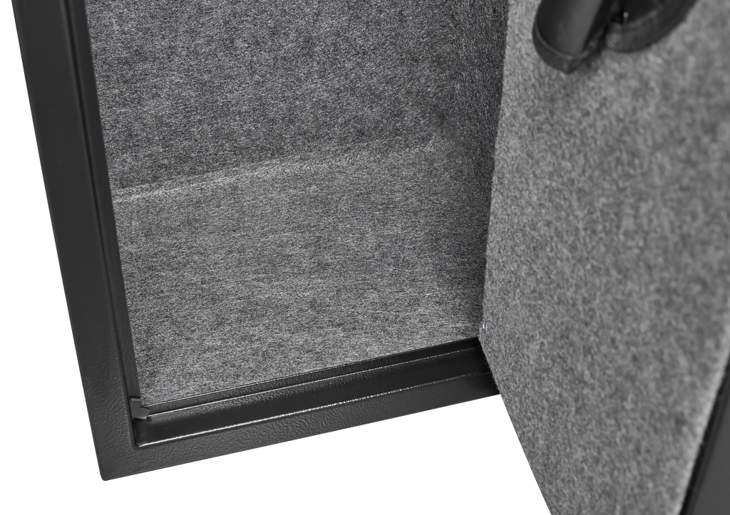 5 gun safes with 3 pistol pockets, quick access biometric adjustable heavy-duty gun rack