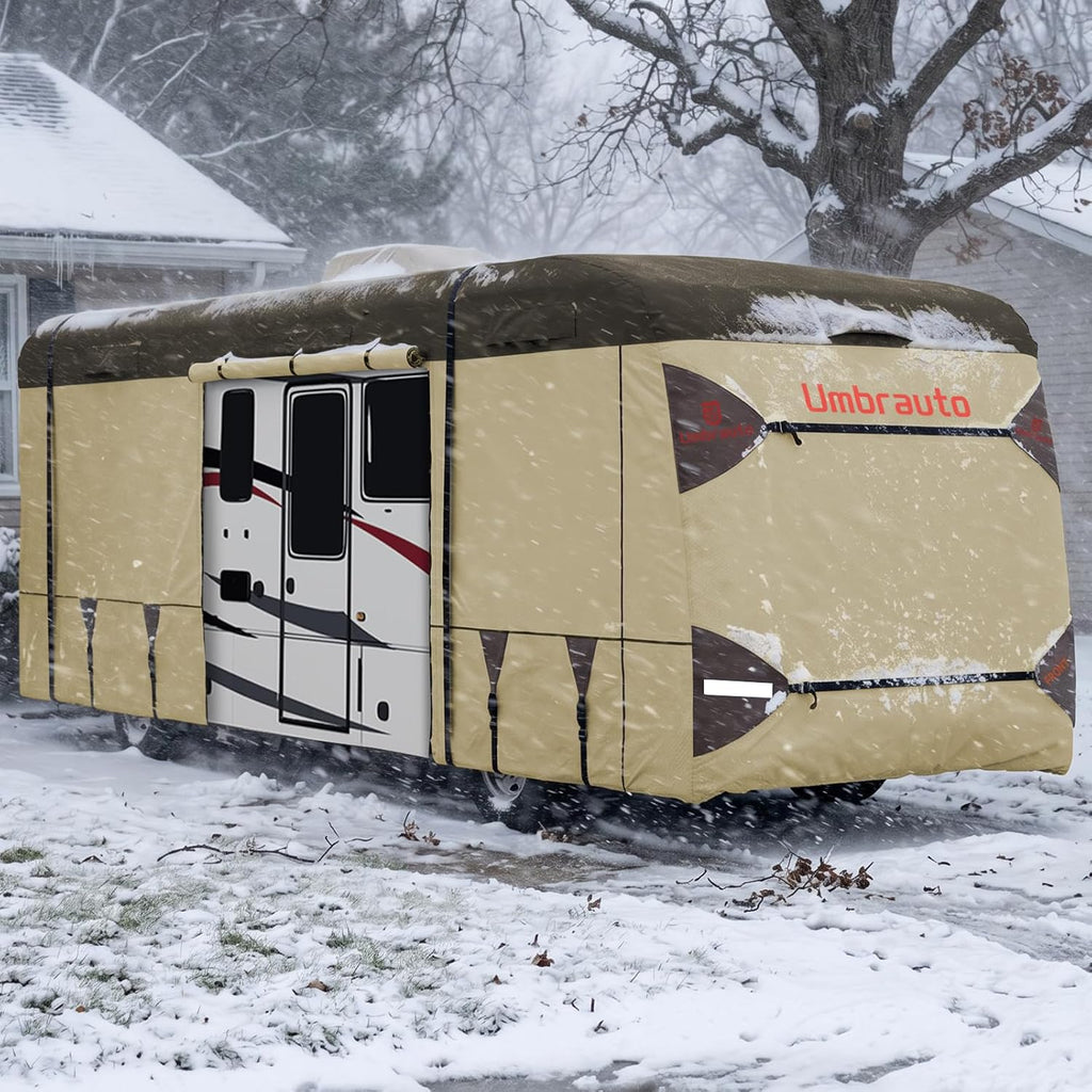 Umbrauto Class A RV Cover Upgraded Heavy Duty 7 Layers Top Windproof Breathable