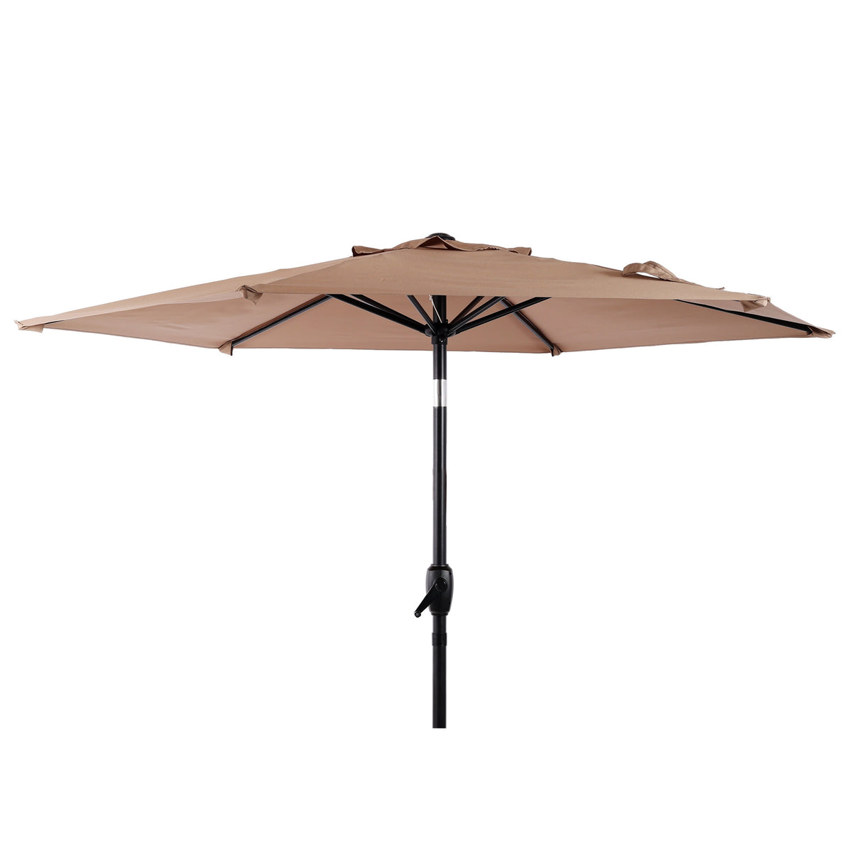 10FT Patio Umbrella with Push Button Tilt and Crank Mechanism