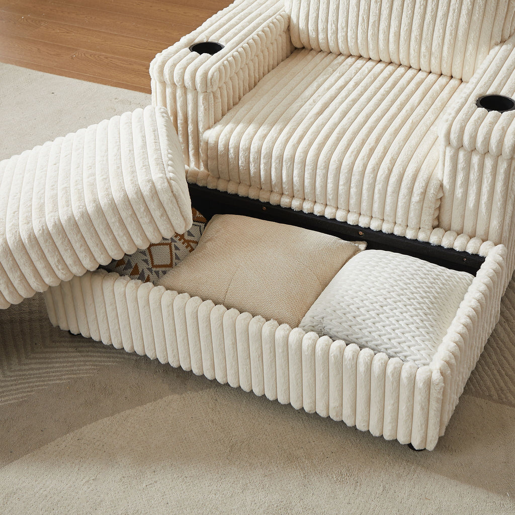 3 Seater Sofa With 2 Ottomans For Living Room