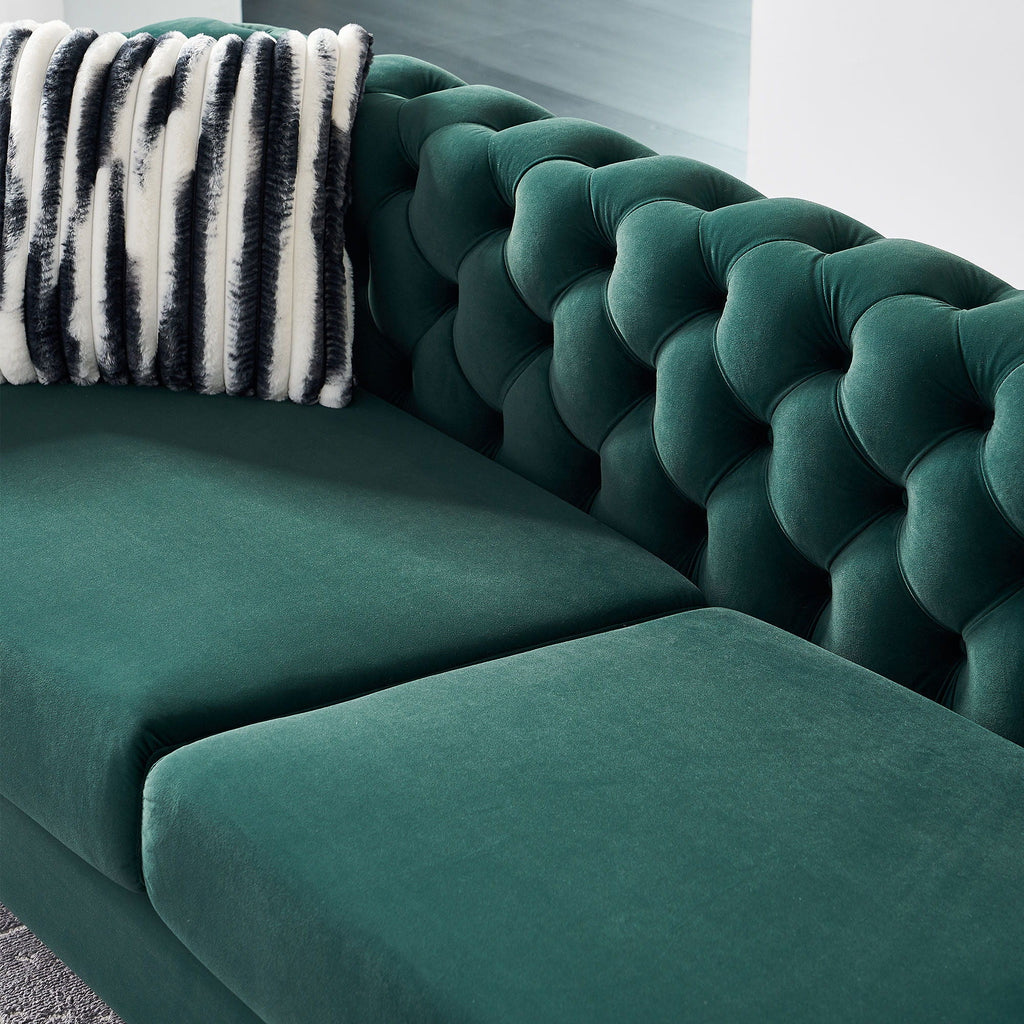 Chesterfield - Modern Tufted Sofa, 84.25''W Couch