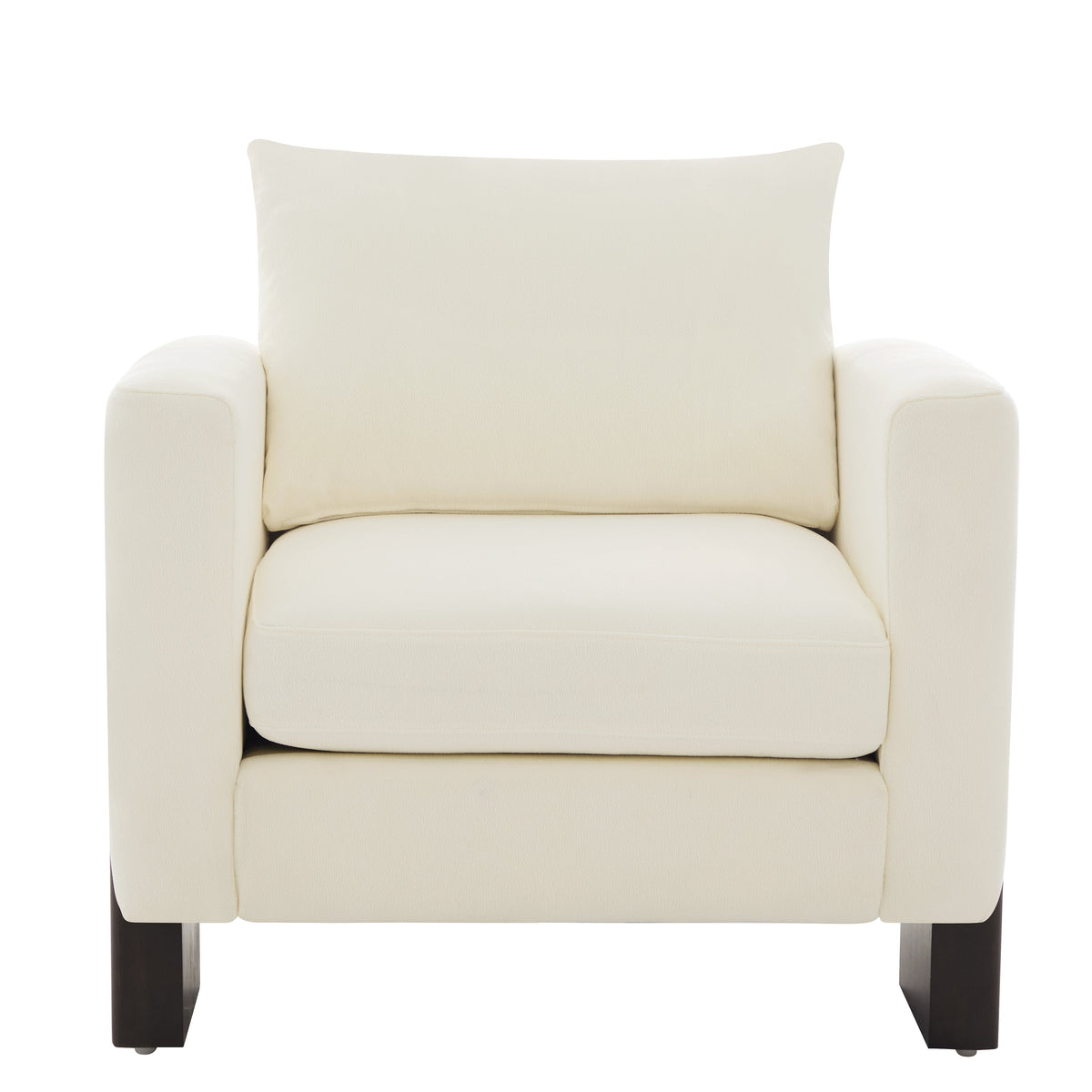 Modern Accent Club Armchair with Rubberwood Legs