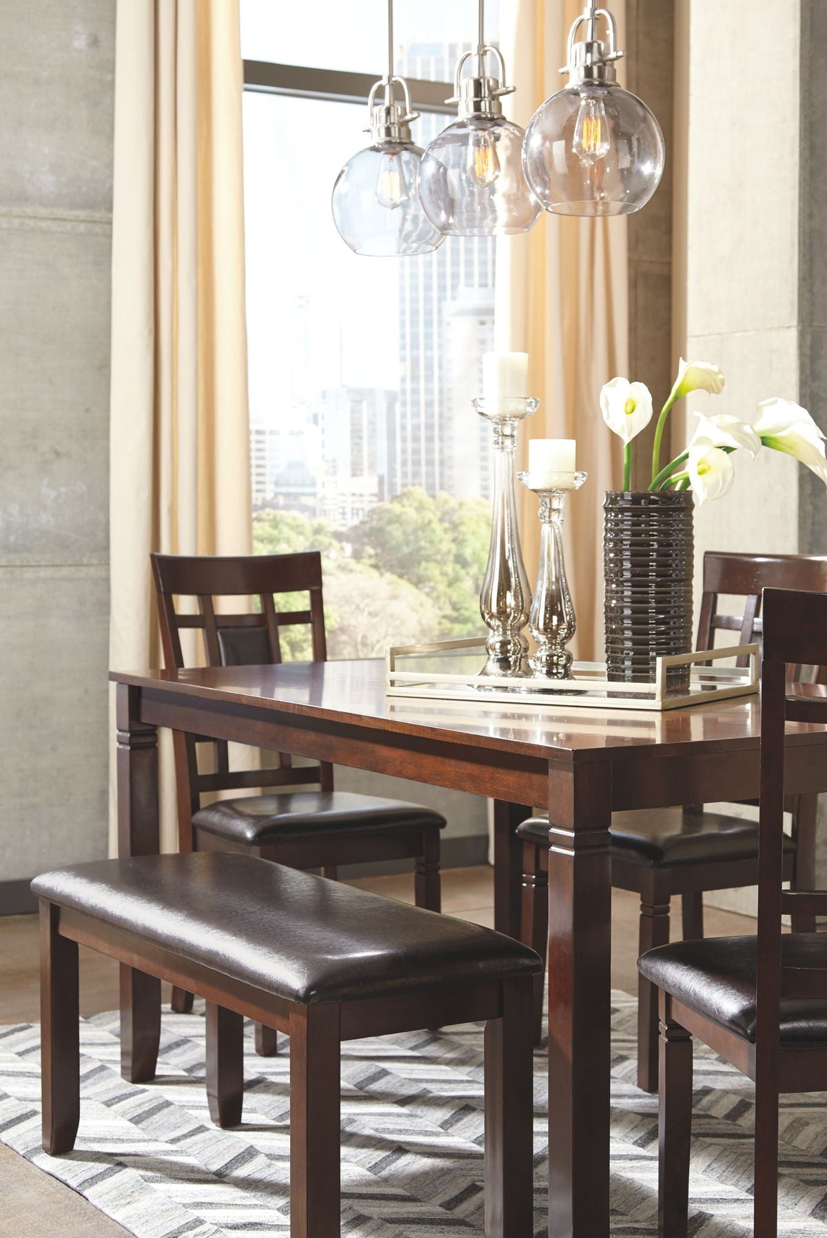 Bennox - Dining Room Table Set (Set of 6) - Brown