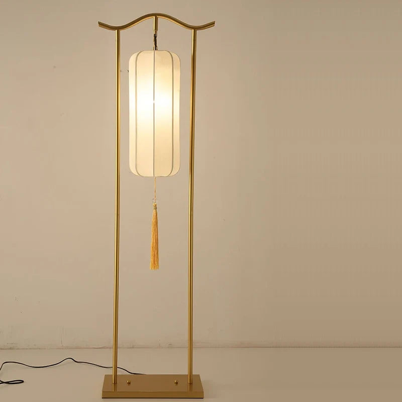 Chinese Classical Lantern Floor Lamps Fabric