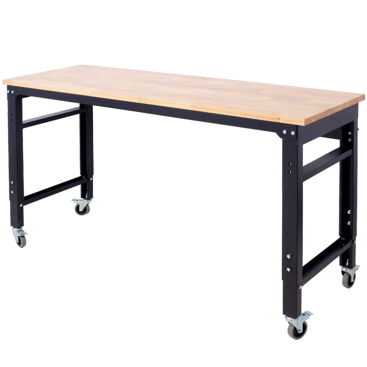 Wide Rolling Workbench For Garage, Adjustable Height