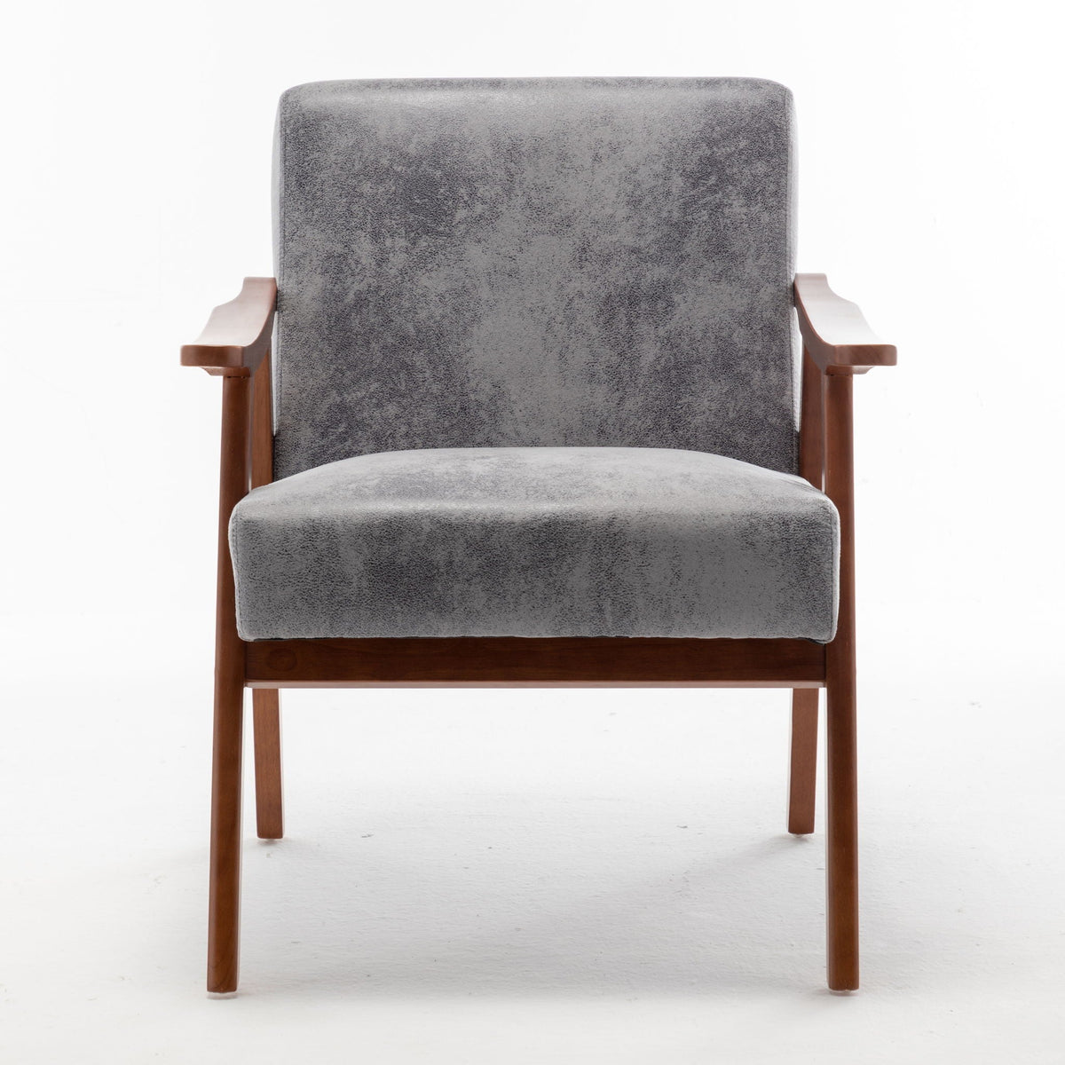 Mid Century Modern Accent Chair With Solid Wood Frame