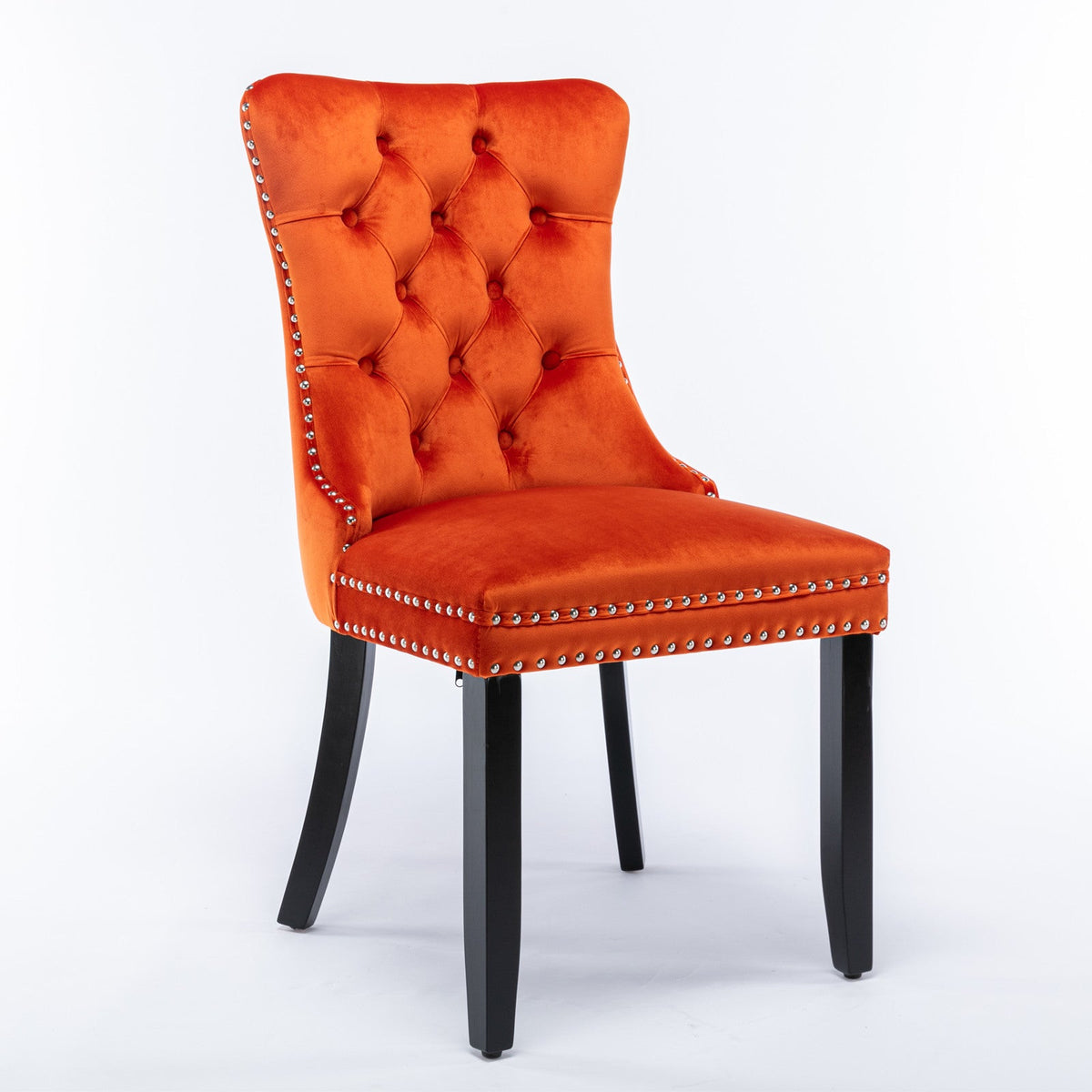 Nikki Collection Modern Velvet Upholstered Dining Chair Set (2)