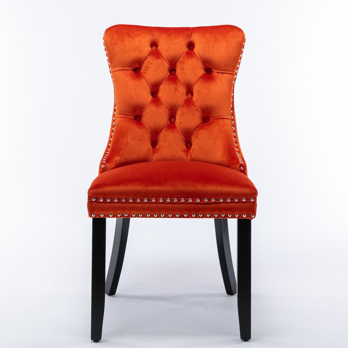 Nikki Collection Modern Velvet Upholstered Dining Chair Set (2)