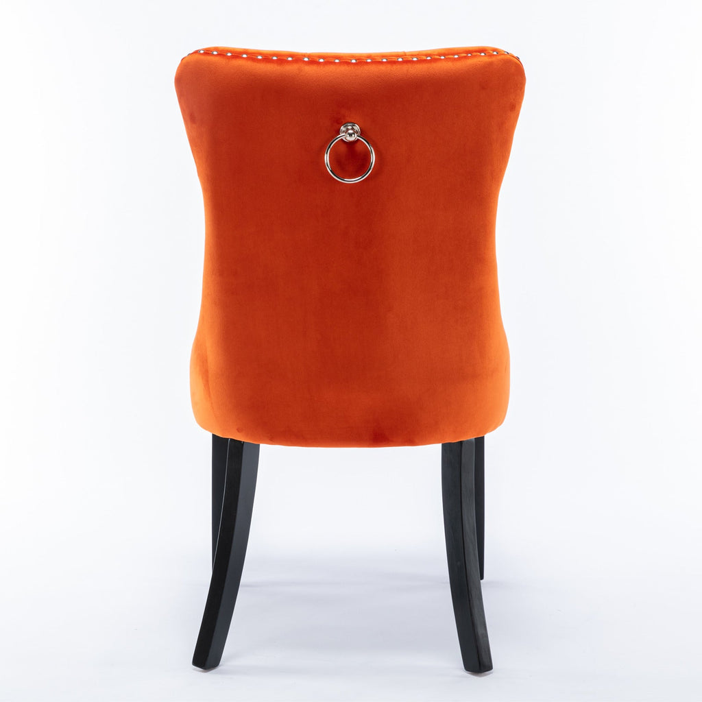 Nikki Collection Modern Velvet Upholstered Dining Chair Set (2)