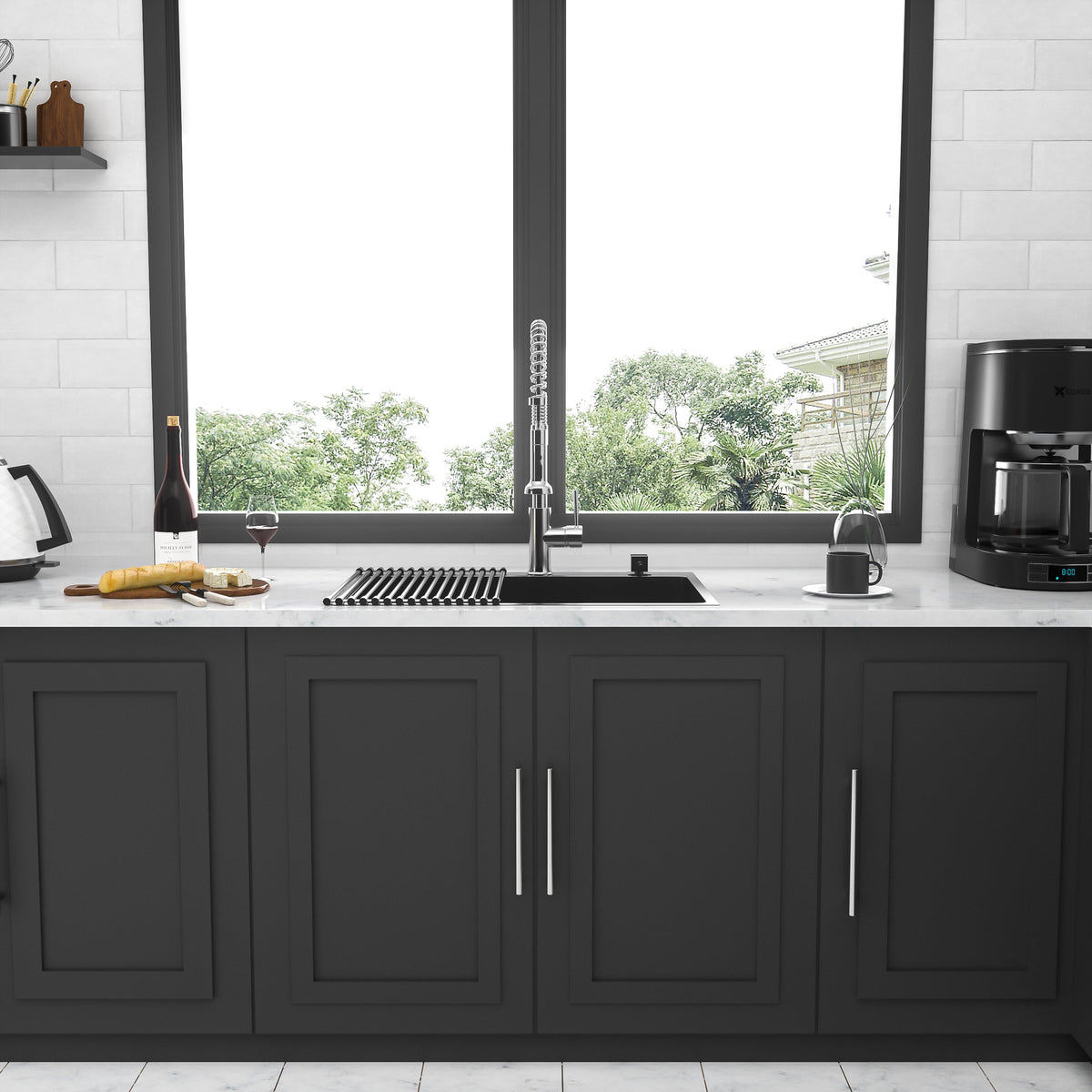 33 x 22 x 10 Inch Kitchen Sink Drop In Gunmetal