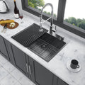 33 x 22 x 10 Inch Kitchen Sink Drop In Gunmetal