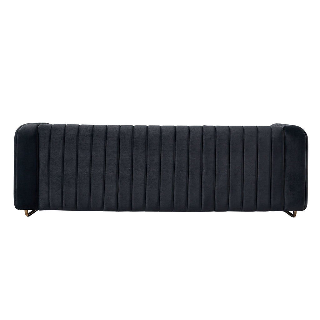 Contemporary Velvet Sofa Couch 84.25''W