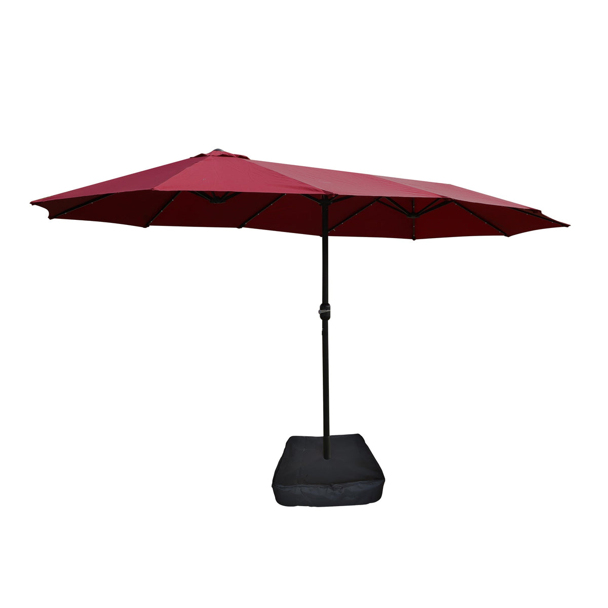15x9ft Large Double-Sided Rectangular Outdoor Twin Patio Umbrella