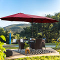 15x9ft Large Double-Sided Rectangular Outdoor Twin Patio Umbrella