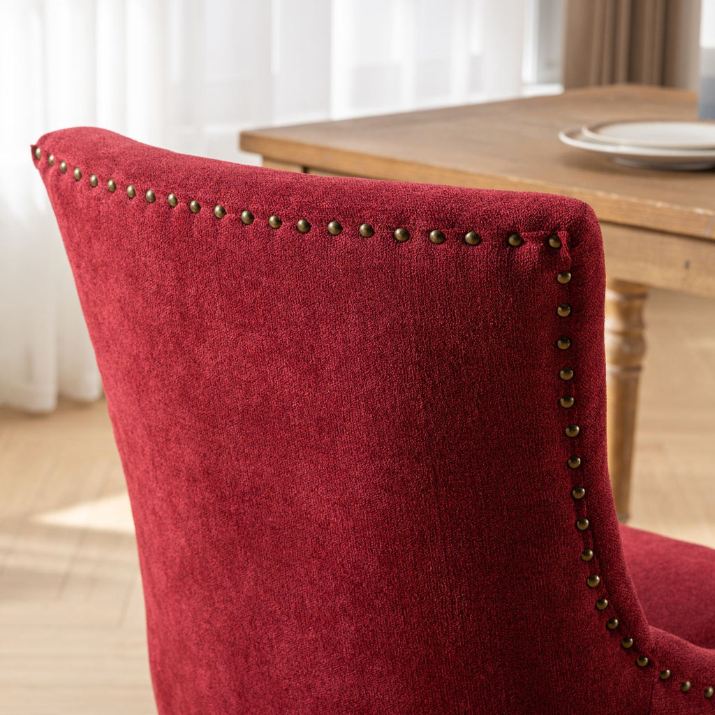 Dining Chair Set of 2 in Wine