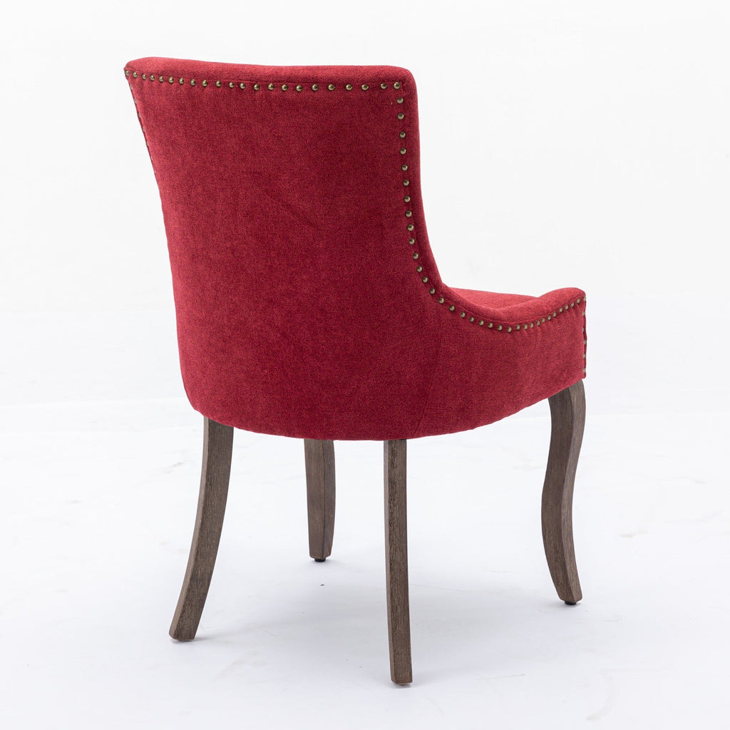 Dining Chair Set of 2 in Wine