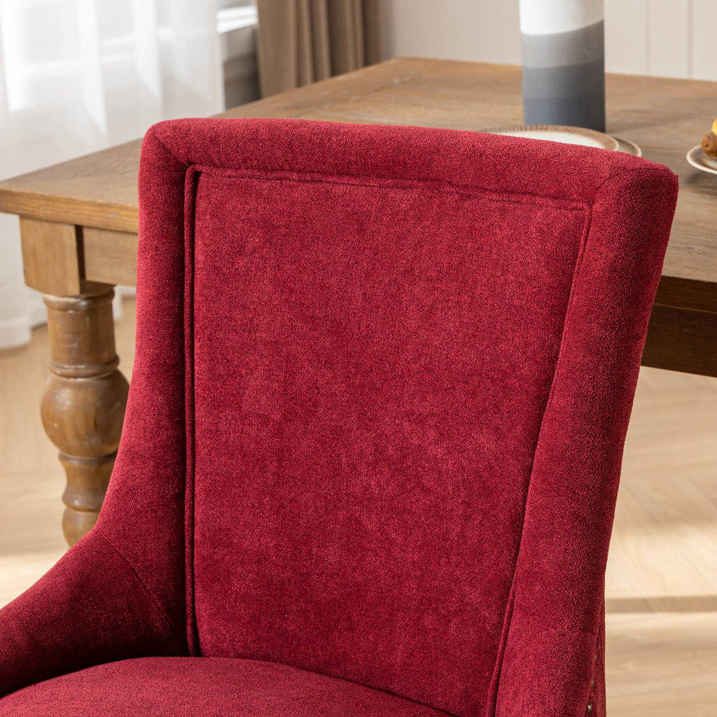 Dining Chair Set of 2 in Wine