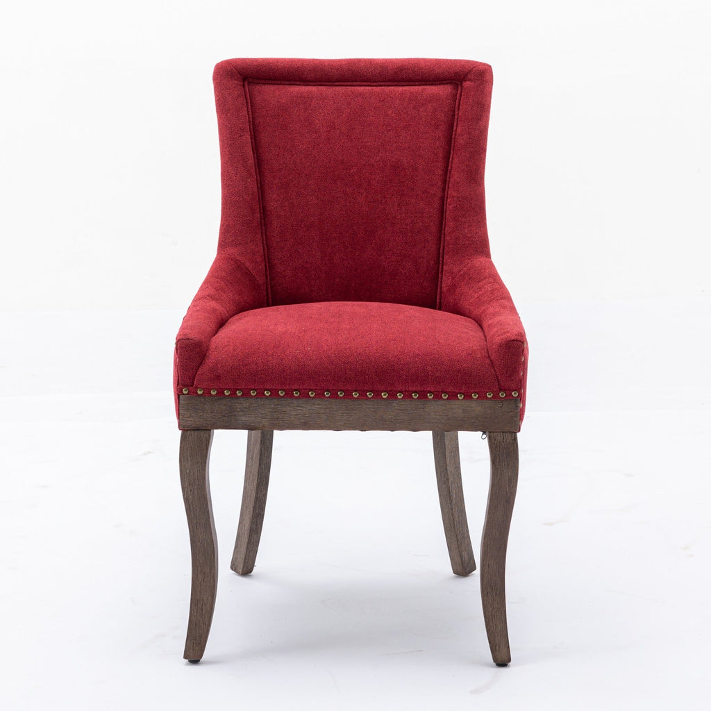 Dining Chair Set of 2 in Wine