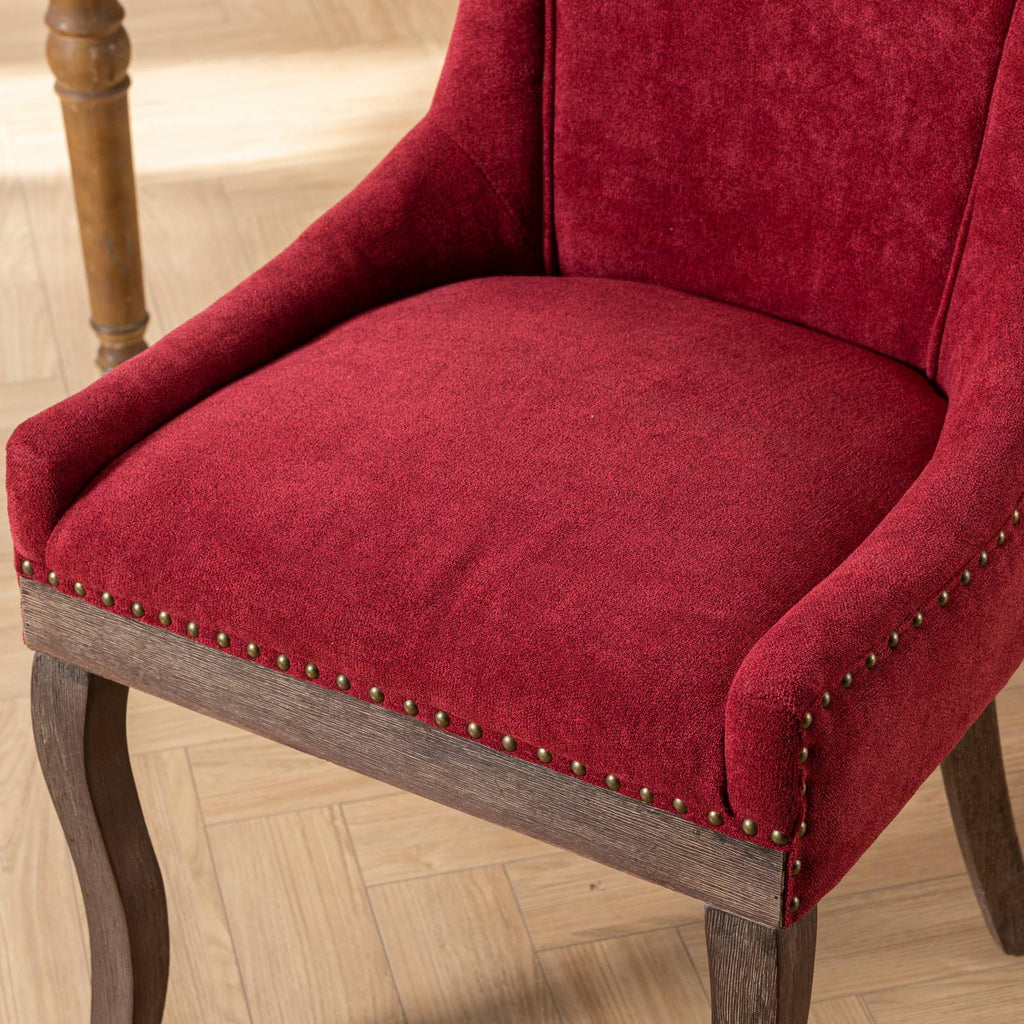Dining Chair Set of 2 in Wine