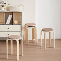 Set of 4 Stackable Stools, Round Backless Chairs for Dining Room, Kitchen