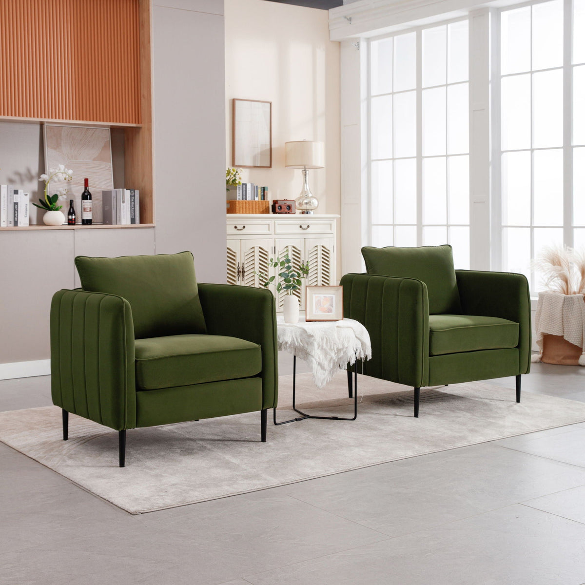 Accent Chair With Pillow For Living Room