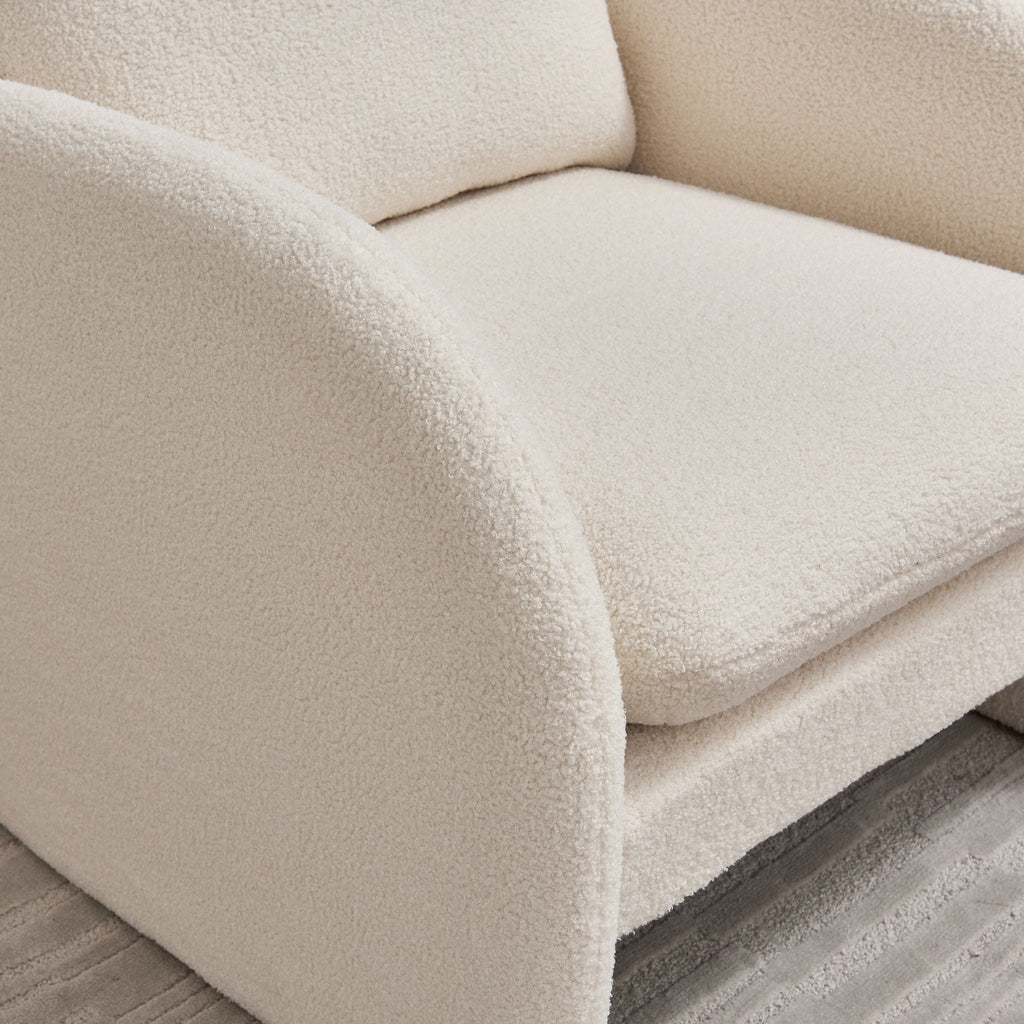 Modern Sherpa Upholstered Accent Chair