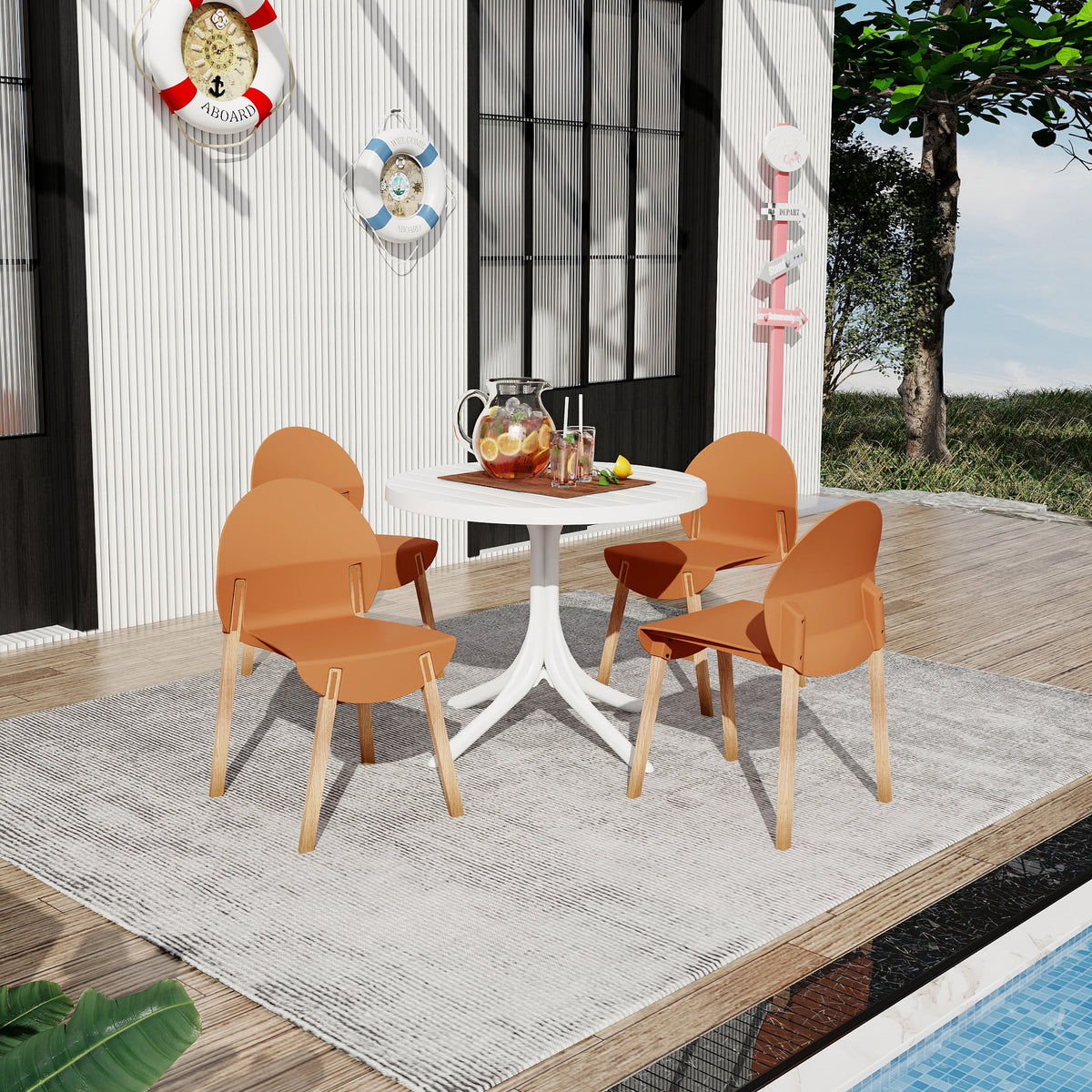 Summer 4-Pack Tropical Patio Furniture Set