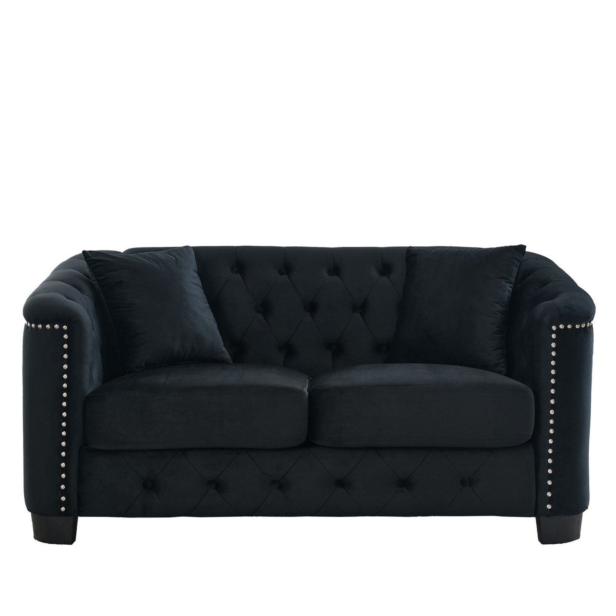 Modern Chesterfield Sofa With Tufted Backrest
