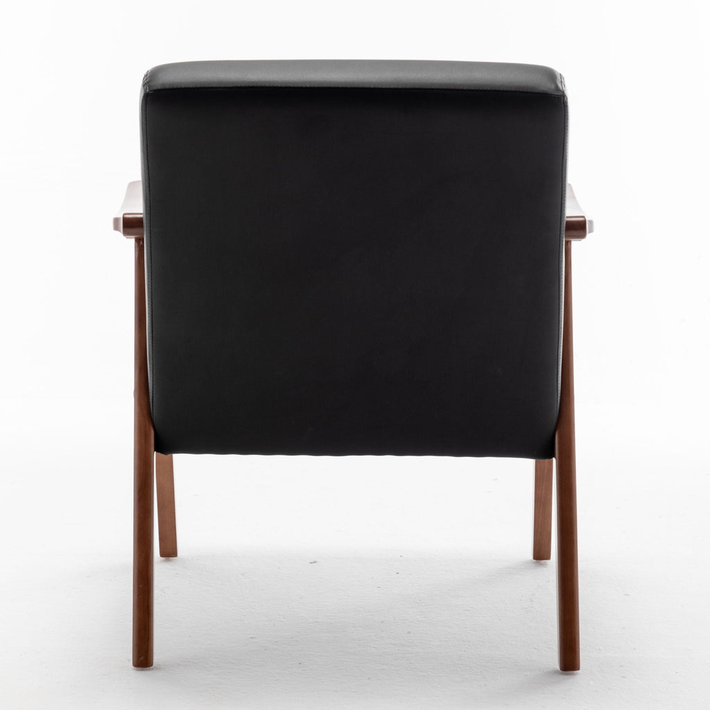 Mid Century Modern Accent Chair With Solid Wood Frame